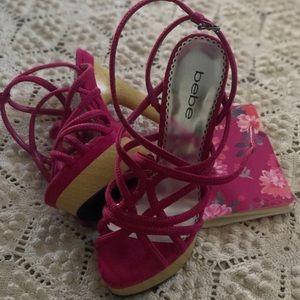 BeBe Hot Pink Strappy Stilleto